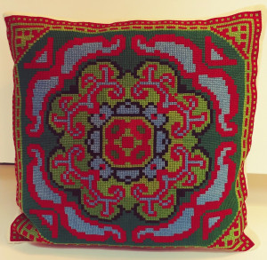 Embroidered pillow